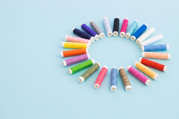 Colorful embroidery threads